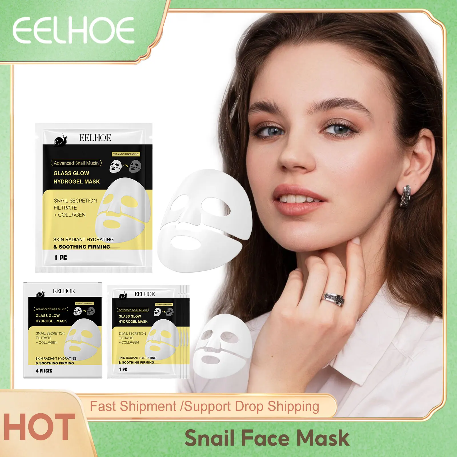 Snail Mucin Collagen Face Mask Moisturizing Nourishing Skin Shrink Pores Oil Control Firming Skin Anti Dryness 3 in 1 Face Mask
Snail Mucin Collagen Face Mask Moisturizing Nourishing Skin Shrink Pores Oil Control Firming Skin Anti Dryness 3 in 1 Face Mask