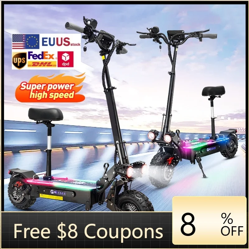 STLF Advanced China Factory 5600w 6000w 11 Inch Big Wheel 60v Fast Speed off Road Dual Motor 5600w E Escooter Adult Electric Sco
STLF Advanced China Factory 5600w 6000w 11 Inch Big Wheel 60v Fast Speed off Road Dual Motor 5600w E Escooter Adult Electric Sco