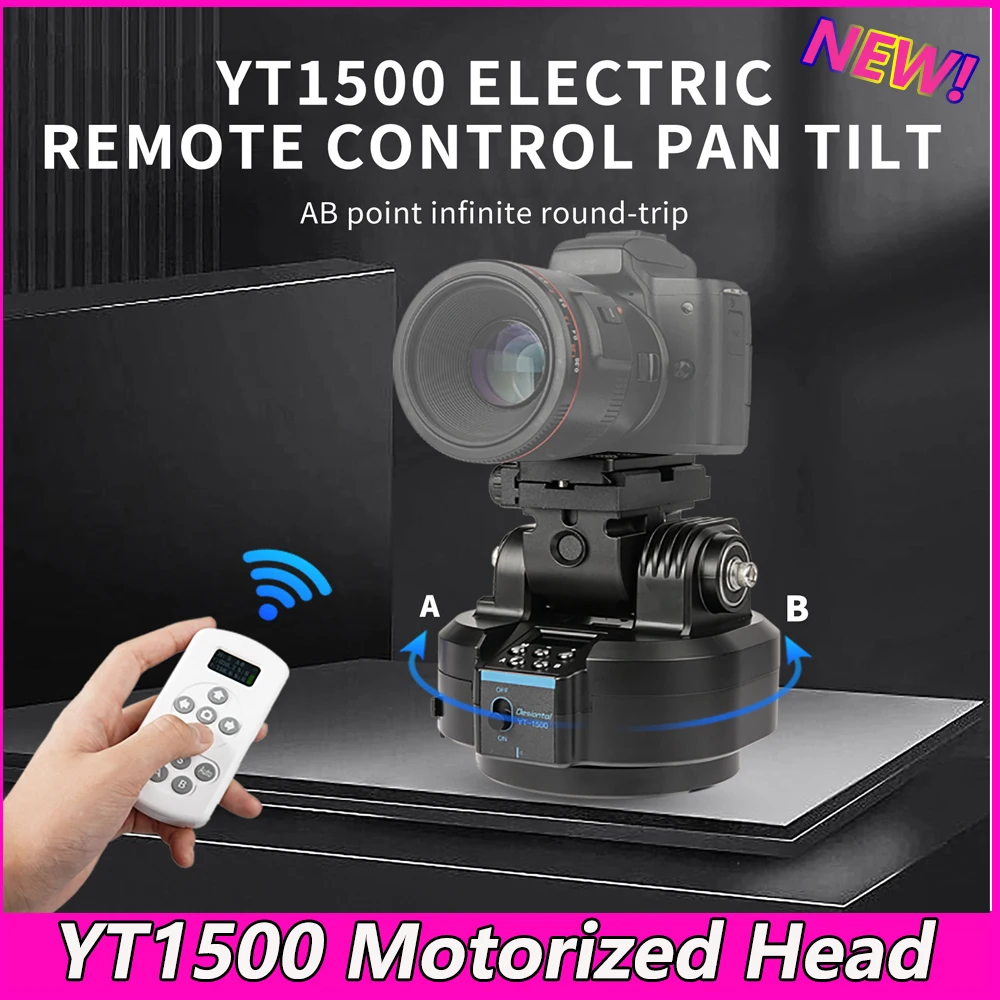 Desiontal YT-1500 Auto Motorized Rotating Panoramic Head Remote Control Pan Tilt Tripod Head Stabilizer For Smartphones Cameras
Desiontal YT-1500 Auto Motorized Rotating Panoramic Head Remote Control Pan Tilt Tripod Head Stabilizer For Smartphones Cameras