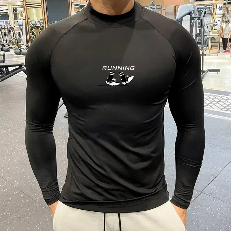 Men's Sports Running Shirt Long Sleeve Fitness Training Suit Quick Dry Compression Shirt High Neck Bodybuilding T-Shirt
Men's Sports Running Shirt Long Sleeve Fitness Training Suit Quick Dry Compression Shirt High Neck Bodybuilding T-Shirt