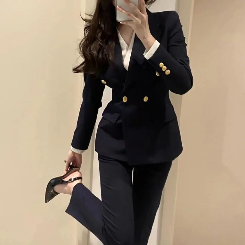 Black Professional Suit for Women Spring Autumn College Student Civil Servant Interview Work Dress Female Small Fit
Black Professional Suit for Women Spring Autumn College Student Civil Servant Interview Work Dress Female Small Fit