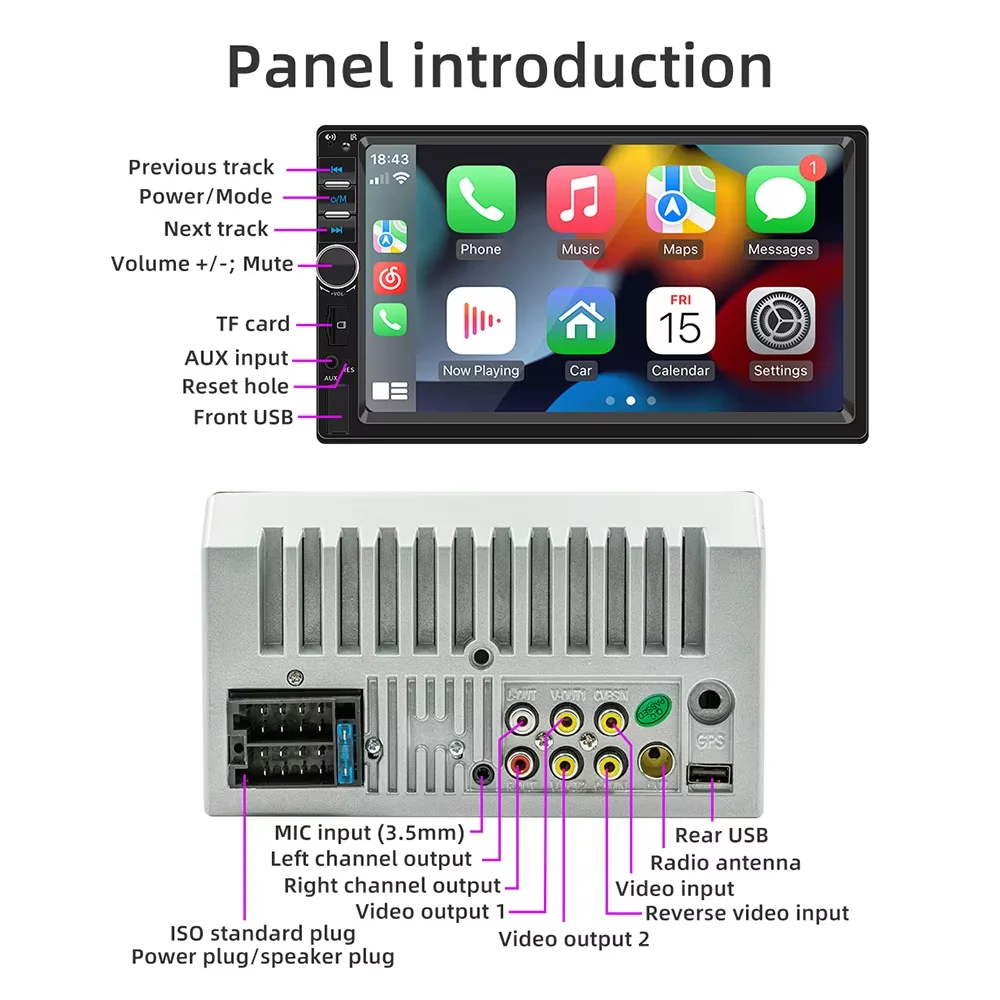 "MOSFET High-Power Car Audio System | 1DIN Bluetooth Host | 4x50W Amplifier + FM Radio + USB/SD Card Playback + Hands-Free Calli
"MOSFET High-Power Car Audio System | 1DIN Bluetooth Host | 4x50W Amplifier + FM Radio + USB/SD Card Playback + Hands-Free Calli