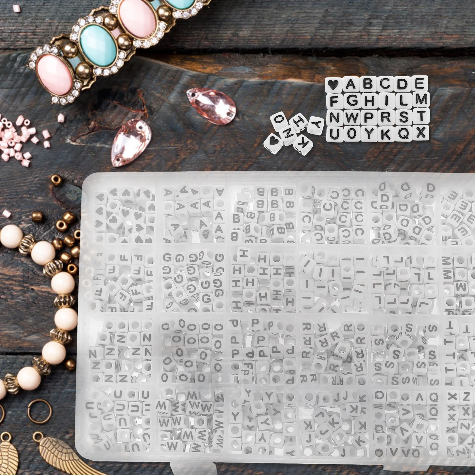 1 Box Acrylic Alphabet Letter Beads DIY Bracelet Beads Loose for Jewelry Making Craft Accessories Bracelet Supply
1 Box Acrylic Alphabet Letter Beads DIY Bracelet Beads Loose for Jewelry Making Craft Accessories Bracelet Supply