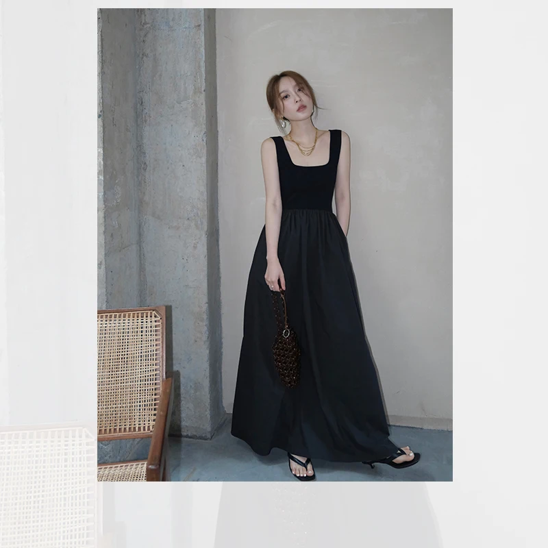 Лето 2023: Женское облегающее длинное платье-жилет Yum Hepburn Theatre без бретелек, с квадратным вырезом, без рукавов, в корейском стиле
Лето 2023: Женское облегающее длинное платье-жилет Yum Hepburn Theatre без бретелек, с квадратным вырезом, без рукавов, в корейском стиле