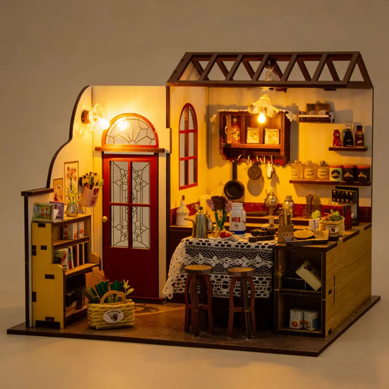 Mini DIY Dollhouse Kit 3D Puzzle Building Model Wooden Doll House Production and Assembly of Room Toys Home Bedroom Decoration w
Mini DIY Dollhouse Kit 3D Puzzle Building Model Wooden Doll House Production and Assembly of Room Toys Home Bedroom Decoration w