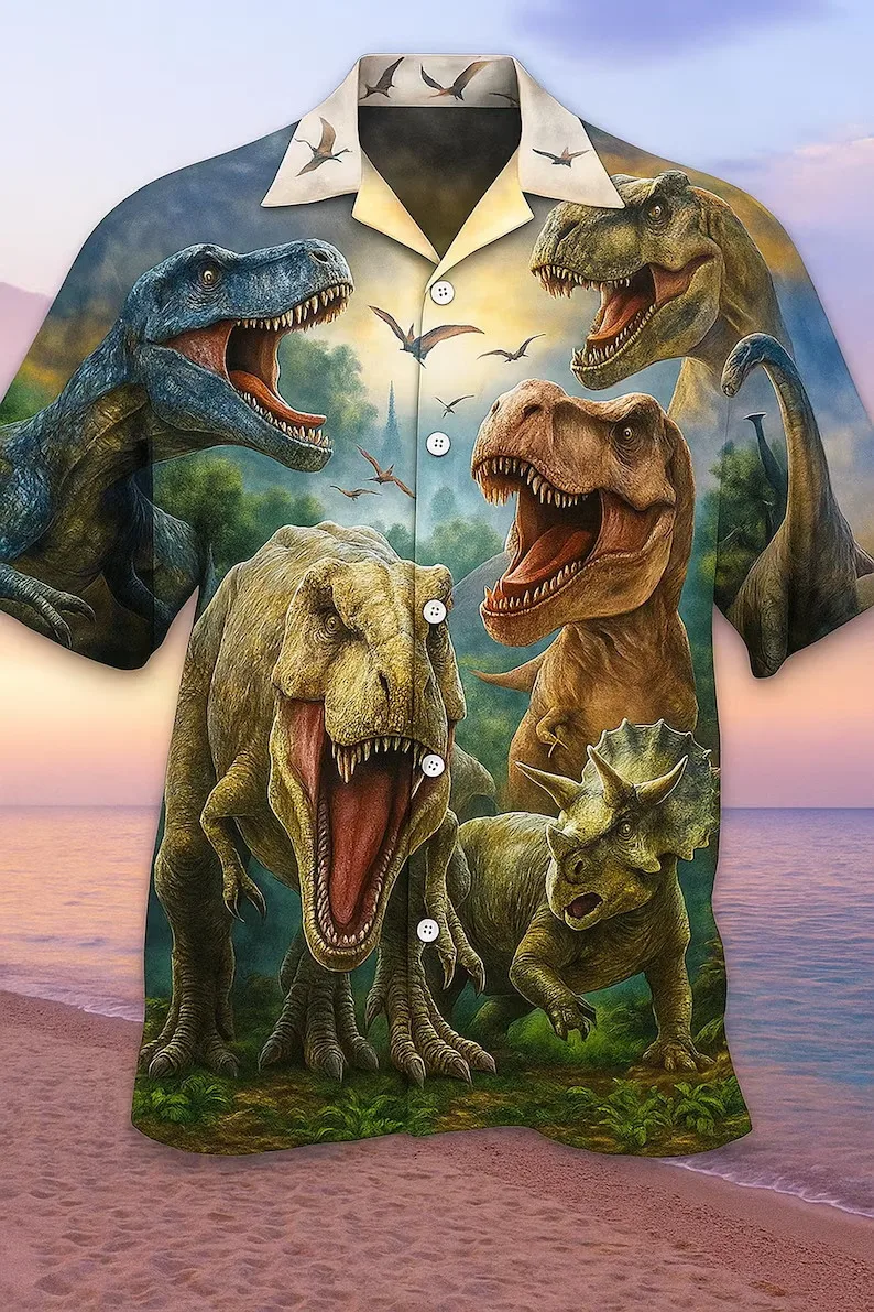 Men's Space Dinosaur Print Hawaiian Shirt 3D Cosmic Dinosaur Graphic Casual Short Sleeve Button Down Holiday Beach Shirts
Men's Space Dinosaur Print Hawaiian Shirt 3D Cosmic Dinosaur Graphic Casual Short Sleeve Button Down Holiday Beach Shirts