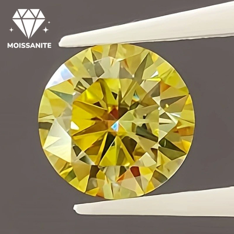 1pc 1/2/3/5/10 Carat Loose Moissanite, Lemon Yellow Round Brilliant Cut and Excellent Cut for Jewelry Making Pendant Stud.
1pc 1/2/3/5/10 Carat Loose Moissanite, Lemon Yellow Round Brilliant Cut and Excellent Cut for Jewelry Making Pendant Stud.