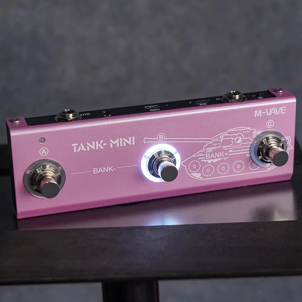 M-VAVE TANK Mini Pink: Мультиэффект-педаль с задержкой, реверберацией, функцией OTG-записи и встроенным аккумулятором. Идеально для гитаристов: для практики и выступлений.
M-VAVE TANK Mini Pink: Мультиэффект-педаль с задержкой, реверберацией, функцией OTG-записи и встроенным аккумулятором. Идеально для гитаристов: для практики и выступлений.