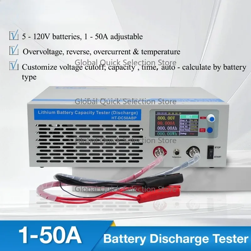 Heltec 5-120V 1-50A DC Electronic Load Battery Capacity Tester - Discharger for Lithium/LiFePO4/NMC/Lead Acid/Ni-MH Batteries
Heltec 5-120V 1-50A DC Electronic Load Battery Capacity Tester - Discharger for Lithium/LiFePO4/NMC/Lead Acid/Ni-MH Batteries