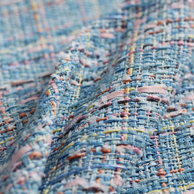 50x145cm Blue Color Lattice Yarn-Dyed Braided Tweed Fabric For Women Autumn Jacket Dress Suits Coat Handbag DIY Cloth Sewing
50x145cm Blue Color Lattice Yarn-Dyed Braided Tweed Fabric For Women Autumn Jacket Dress Suits Coat Handbag DIY Cloth Sewing