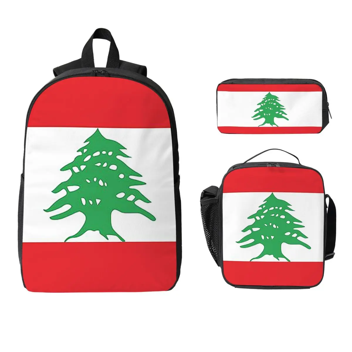Flag Of Lebanon Backpack Student BookBag School Bag Computer Shoulder Bags 3ps Insulated Lunch Bag Pencil Case
Flag Of Lebanon Backpack Student BookBag School Bag Computer Shoulder Bags 3ps Insulated Lunch Bag Pencil Case