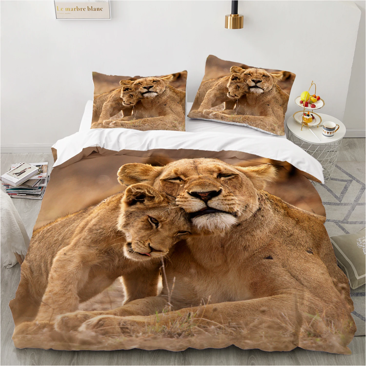 Роскошный комплект постельного белья Lions для матери и ребенка, пододеяльник с 3D животными + наволочки, размер Queen/King 240x220 см, комплект постельного белья из мягкой микрофибры
Роскошный комплект постельного белья Lions для матери и ребенка, пододеяльник с 3D животными + наволочки, размер Queen/King 240x220 см, комплект постельного белья из мягкой микрофибры