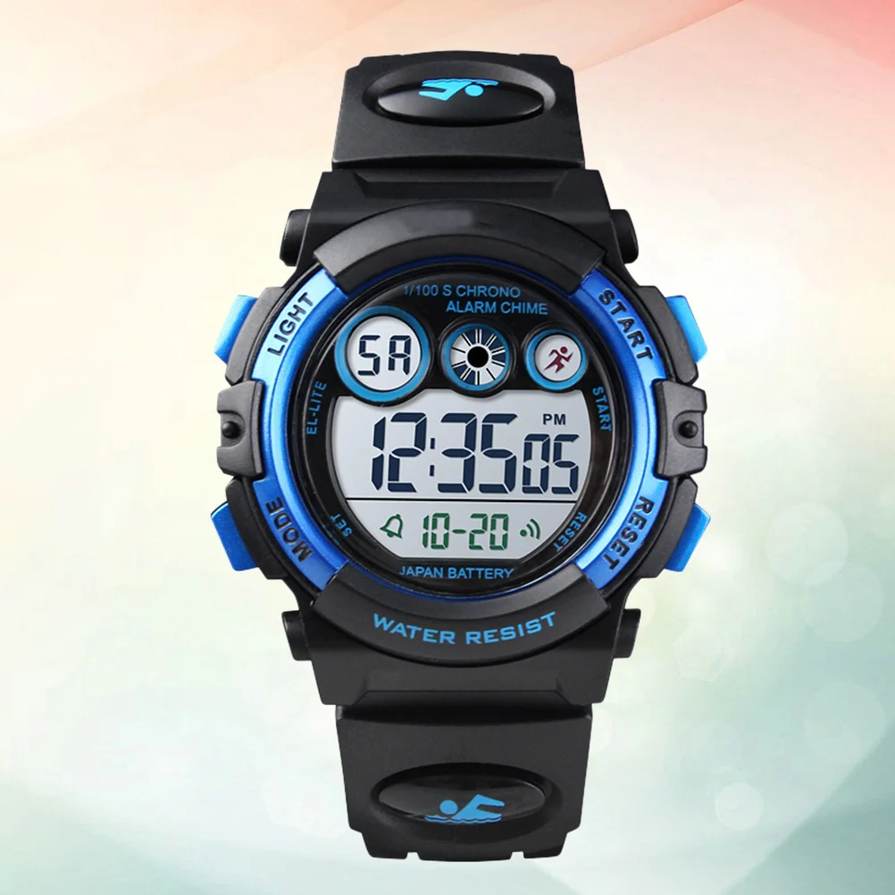 Fashion 50M Waterproof Luminous Women'S Quartz Watch Led Alarm Date Electronic Watch 1451 Black Case Blue Ring
Fashion 50M Waterproof Luminous Women'S Quartz Watch Led Alarm Date Electronic Watch 1451 Black Case Blue Ring