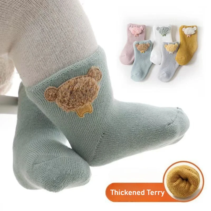 Cartoon Thick Baby Socks Autumn and Winter Thick Warm Baby Plush Socks Cute Soft Velvet Newborn Baby Girls Socks 0-3 Years
Cartoon Thick Baby Socks Autumn and Winter Thick Warm Baby Plush Socks Cute Soft Velvet Newborn Baby Girls Socks 0-3 Years