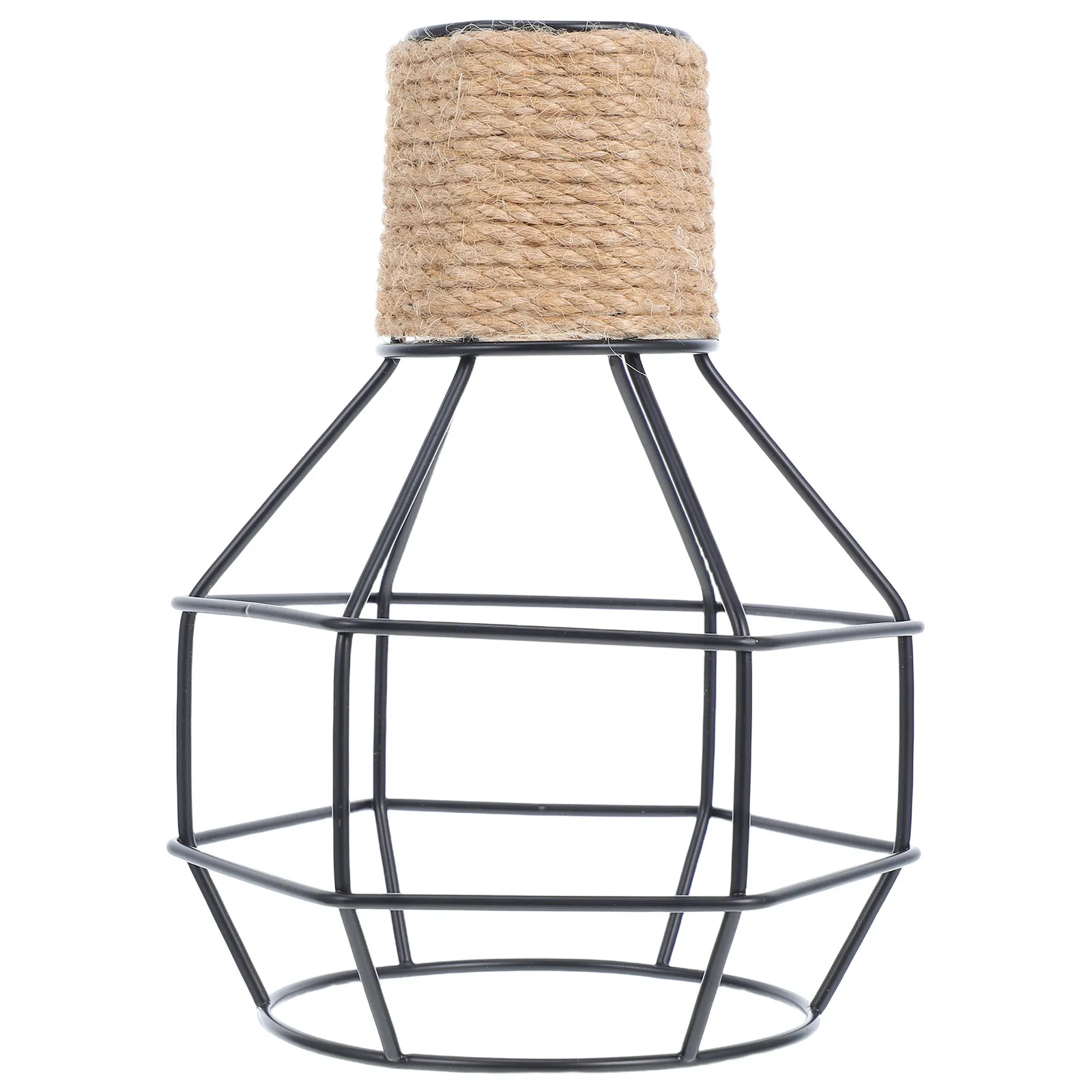 Iron Lampshade Rustic Vintage Industrial Hollow Out Jute Wrapped Wall Lamp Shade Decorative Metal Cage Light Cover for Hanging
Iron Lampshade Rustic Vintage Industrial Hollow Out Jute Wrapped Wall Lamp Shade Decorative Metal Cage Light Cover for Hanging
