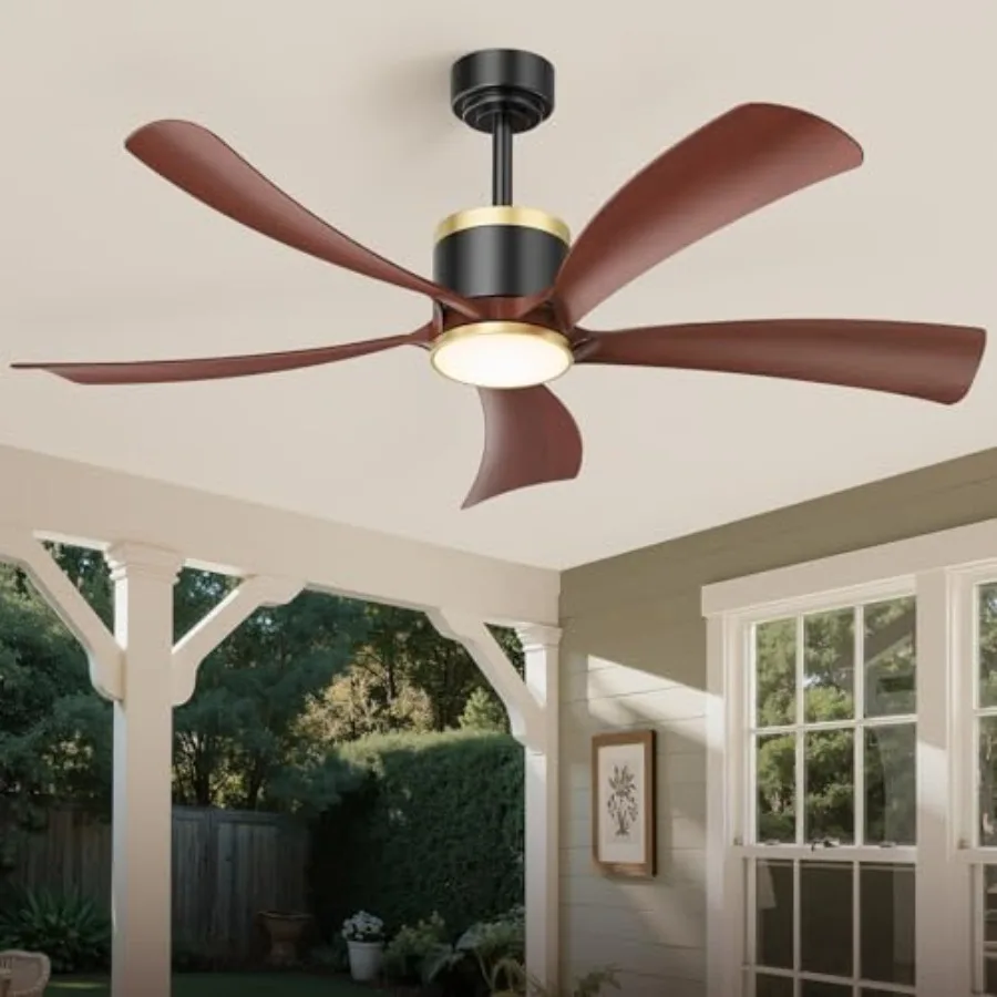 Indoor/Outdoor ceiling fan application, walnut solid wood material, walnut color, whisper-quiet DC motor with 6 speeds and dimm
Indoor/Outdoor ceiling fan application, walnut solid wood material, walnut color, whisper-quiet DC motor with 6 speeds and dimm