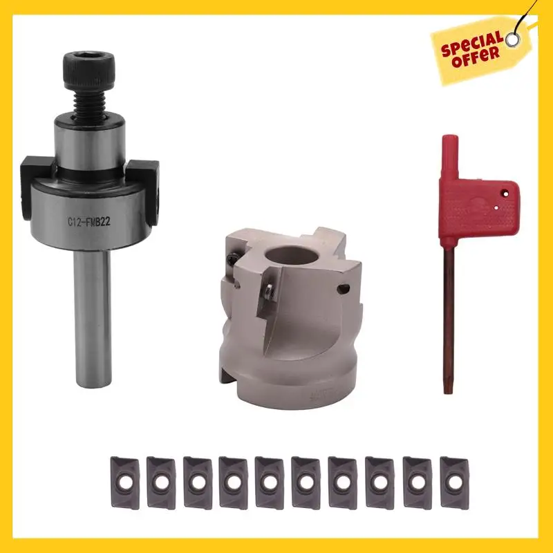 C12 FMB22+ 400R Right Angle Shoulder Face Mill Cutter 50Mm + 10Pcs APMT1604 Carbide Inserts With Wrench For Milling Tool
C12 FMB22+ 400R Right Angle Shoulder Face Mill Cutter 50Mm + 10Pcs APMT1604 Carbide Inserts With Wrench For Milling Tool