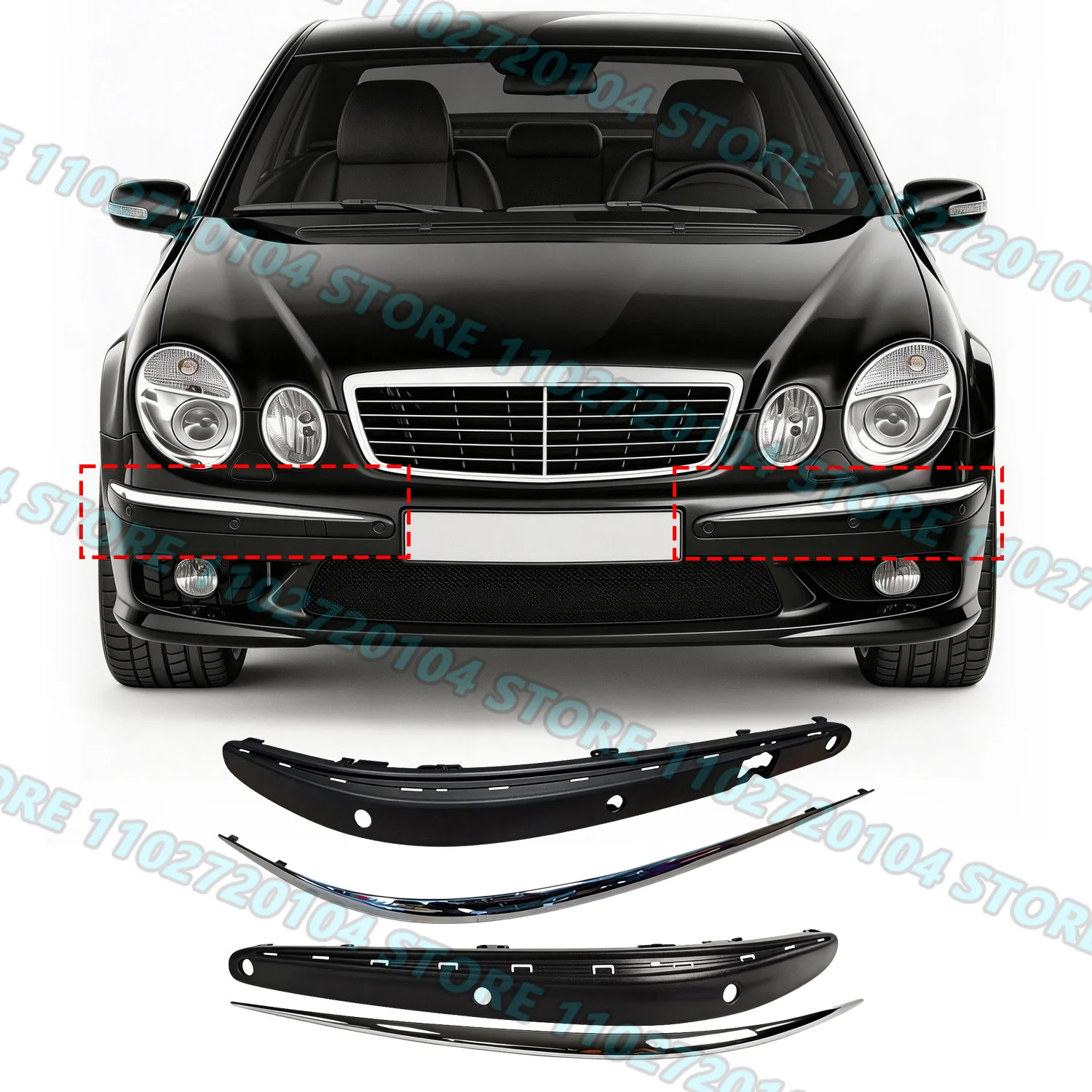 Для Mercedes-Benz 2003-2006 W211 E320 E350, передний бампер без покраски, хромированная накладка, артикулы 2118800512, 2118800612, 2118800912, 2118801012
Для Mercedes-Benz 2003-2006 W211 E320 E350, передний бампер без покраски, хромированная накладка, артикулы 2118800512, 2118800612, 2118800912, 2118801012