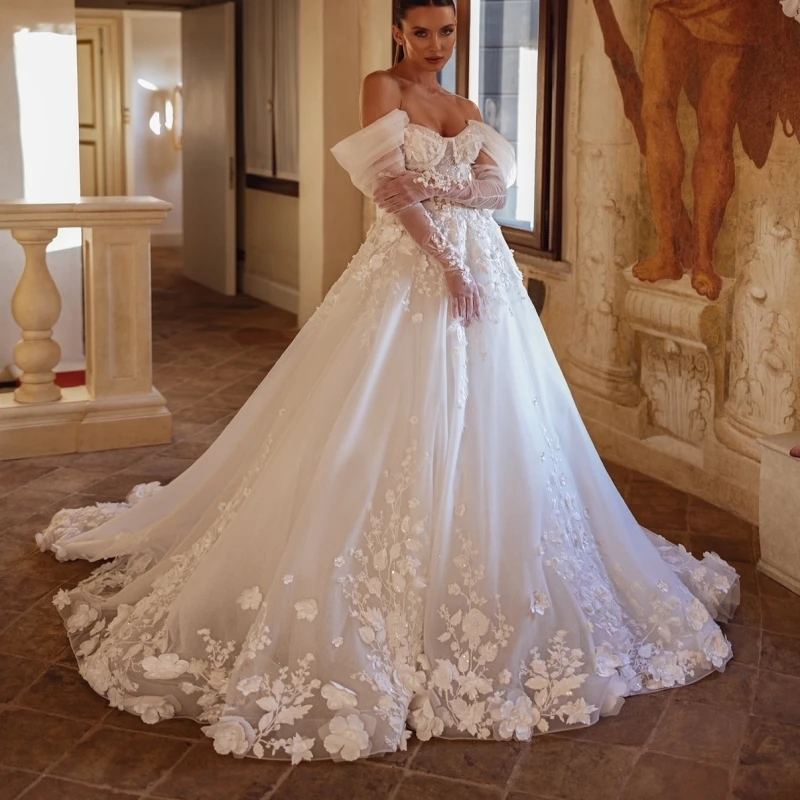 Luxury White Dubai Arabic Mermaid Wedding Dresses Applique Flower Tull A-Line Court Train Wedding Dress Bridal Gowns
Luxury White Dubai Arabic Mermaid Wedding Dresses Applique Flower Tull A-Line Court Train Wedding Dress Bridal Gowns