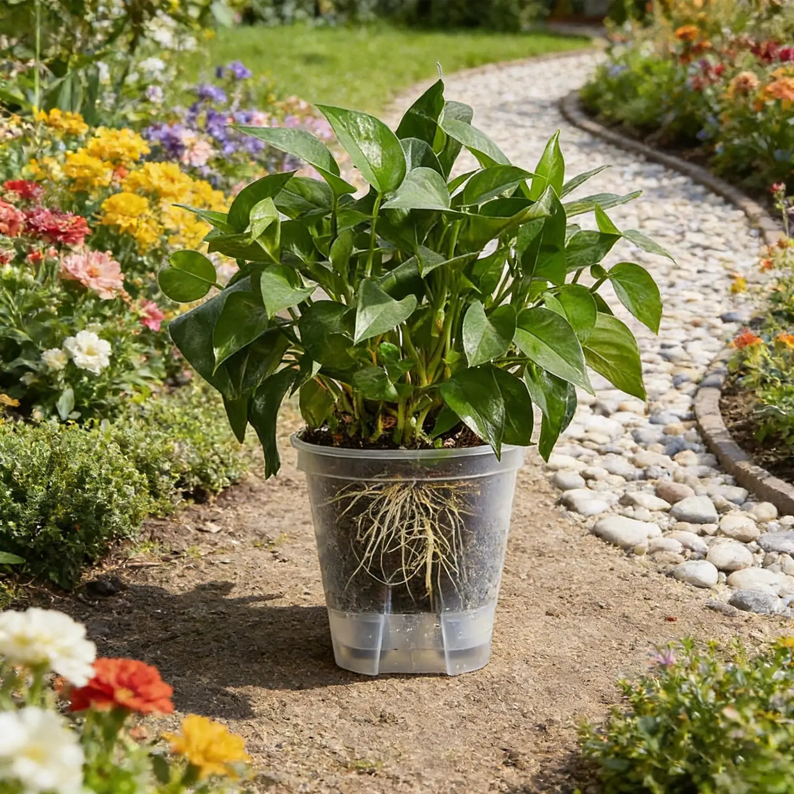 Self Watering Plant Pots 3 Pieces Self-Absorbing Plant Pot With Drainage Home Gardening Planter For Indoor Outdoor Porch Patio
Self Watering Plant Pots 3 Pieces Self-Absorbing Plant Pot With Drainage Home Gardening Planter For Indoor Outdoor Porch Patio