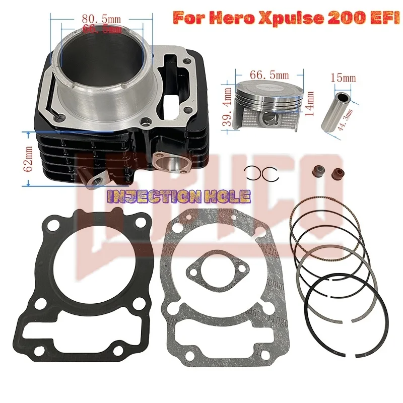 Motorcycle Accessories Engine Parts 66.5mm Bore Cylinder Kit Motor for Hero Xpulse 200 XPULSE 200Fi 2025 M03010009 EFI Motoblock
Motorcycle Accessories Engine Parts 66.5mm Bore Cylinder Kit Motor for Hero Xpulse 200 XPULSE 200Fi 2025 M03010009 EFI Motoblock
