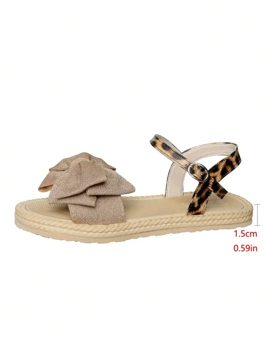 Leopard Print Flat Sandals With Beige Bow Decor Women Casual Summer Shoes
Leopard Print Flat Sandals With Beige Bow Decor Women Casual Summer Shoes