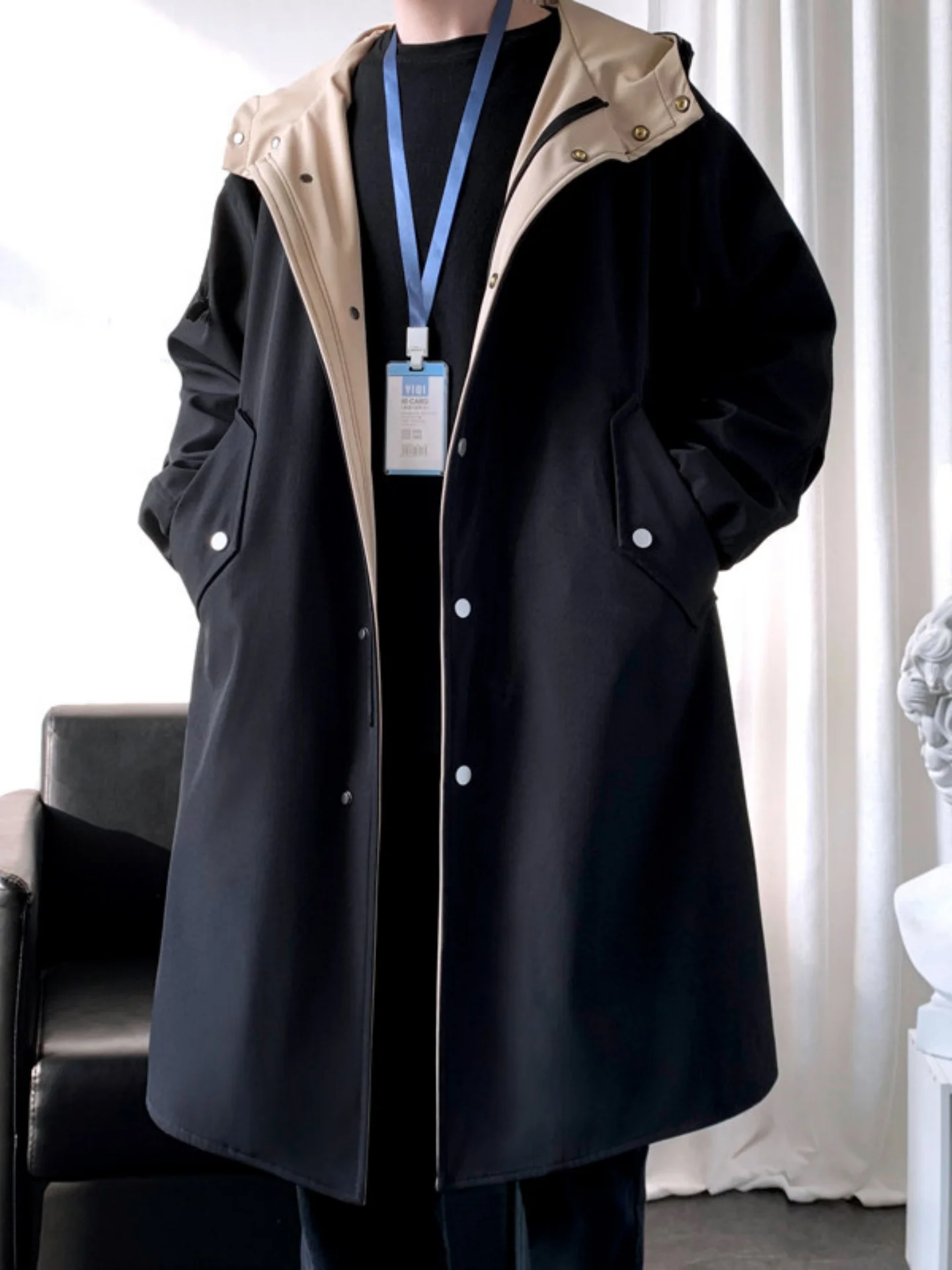 Men's Mid-Length Windbreaker Jacket British Style Spring Thin Large Size Clothing Polyester Fabric Anti-Wind Breathable
Men's Mid-Length Windbreaker Jacket British Style Spring Thin Large Size Clothing Polyester Fabric Anti-Wind Breathable