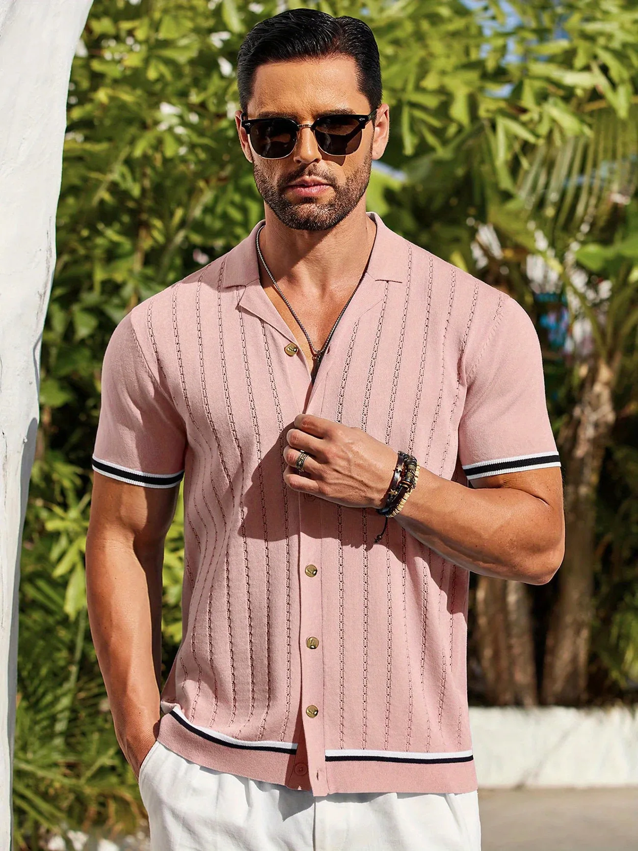 Men Summer Casual Knitted Shirt Short Sleeve Lapel Solid Color Breathable Male Tops New Arrival
Men Summer Casual Knitted Shirt Short Sleeve Lapel Solid Color Breathable Male Tops New Arrival