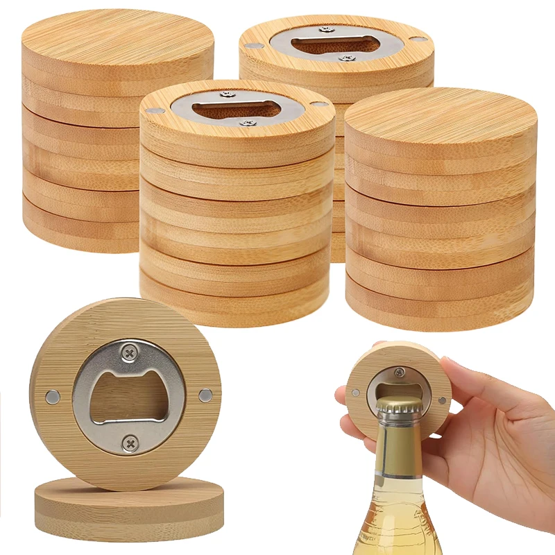 Bottle Opener Round Wooden Opener with Metal Cap Lifter, 10/20PCS Optional, Kitchen Bar Tool for Beer Soda, Home Party Wedding Favor Gift TMZ
Bottle Opener Round Wooden Opener with Metal Cap Lifter, 10/20PCS Optional, Kitchen Bar Tool for Beer Soda, Home Party Wedding Favor Gift TMZ