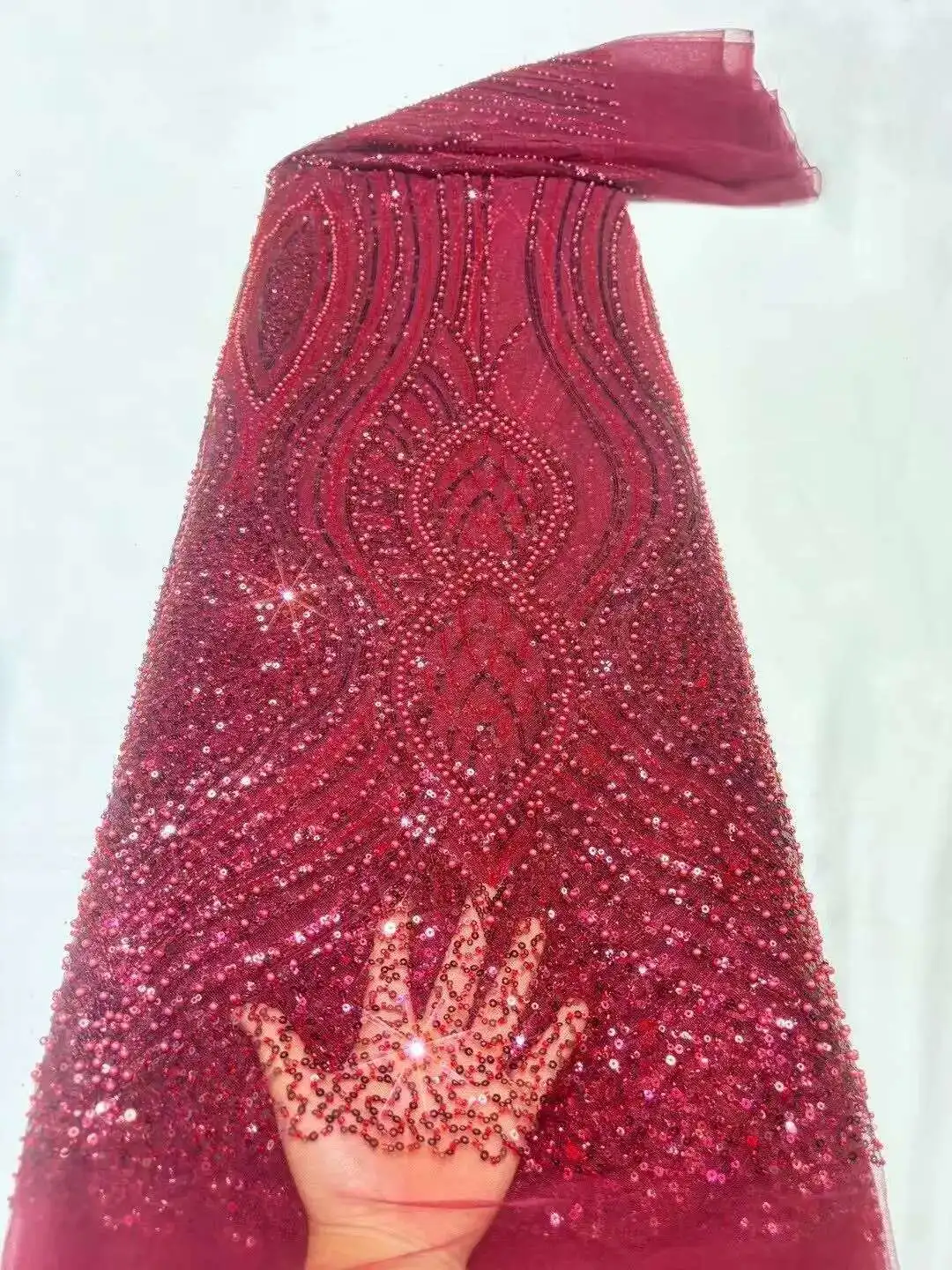 High Quality African Lace Fabric 2025 French Net Sequins Fabric Sewing Embroidered Lace Tulle Nigerian Lace Fabric 5Yards
High Quality African Lace Fabric 2025 French Net Sequins Fabric Sewing Embroidered Lace Tulle Nigerian Lace Fabric 5Yards