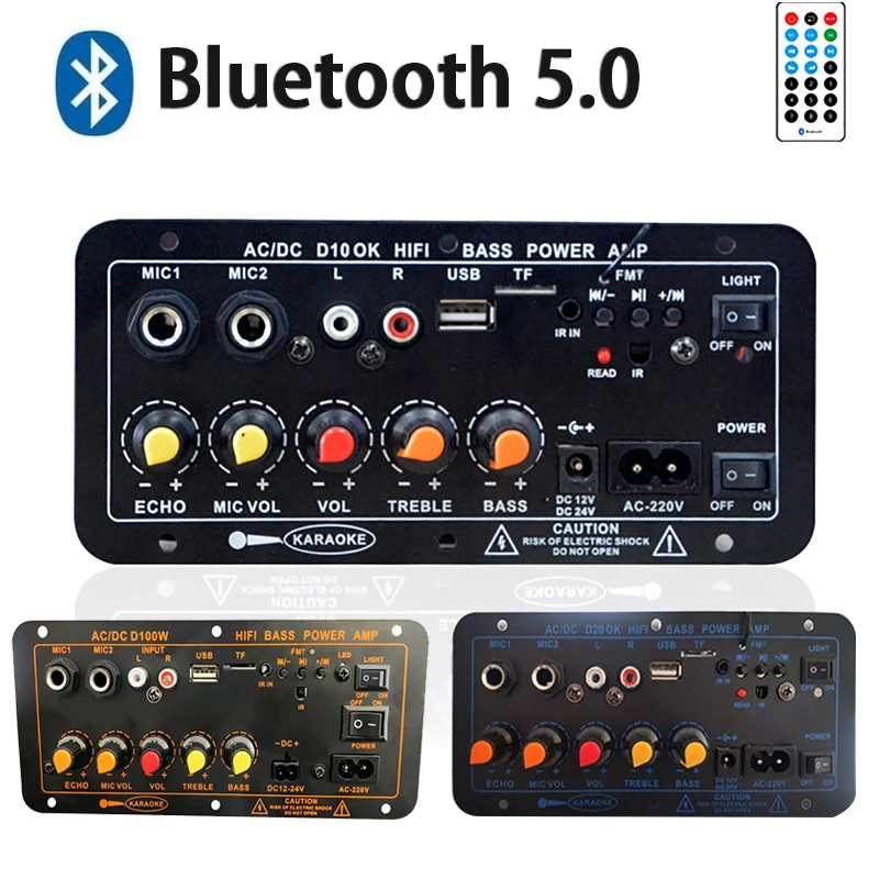 Плата аудиоусилителя Bluetooth 300 Вт 200 Вт 120 Вт сабвуфер двойной микрофонный модуль усилителя для 4 Ом 8-12 дюймов динамик 12/24 В 110/220 В
Плата аудиоусилителя Bluetooth 300 Вт 200 Вт 120 Вт сабвуфер двойной микрофонный модуль усилителя для 4 Ом 8-12 дюймов динамик 12/24 В 110/220 В