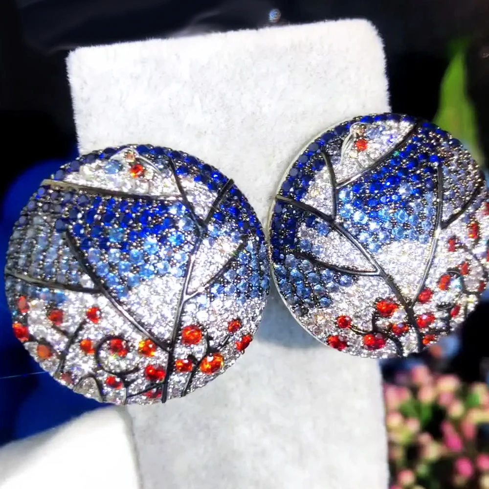 Missvikki Luxury Blue Round with Life Tree Earrings for Women Bridal Wedding Party Occasion Top Shiny Cubic Zircon Jewelry
Missvikki Luxury Blue Round with Life Tree Earrings for Women Bridal Wedding Party Occasion Top Shiny Cubic Zircon Jewelry