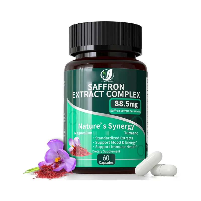 Saffron supplement - pure saffron extract capsules - enhances energy, supports eye and immune health, non GMO vegetarian
Saffron supplement - pure saffron extract capsules - enhances energy, supports eye and immune health, non GMO vegetarian