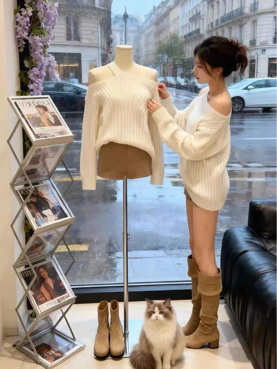 Ele Loose Knitted Sweater Women's Autumn Winter Faionable Slouchy Sle off oulder Top Design Sensation High End Feeling
Ele Loose Knitted Sweater Women's Autumn Winter Faionable Slouchy Sle off oulder Top Design Sensation High End Feeling