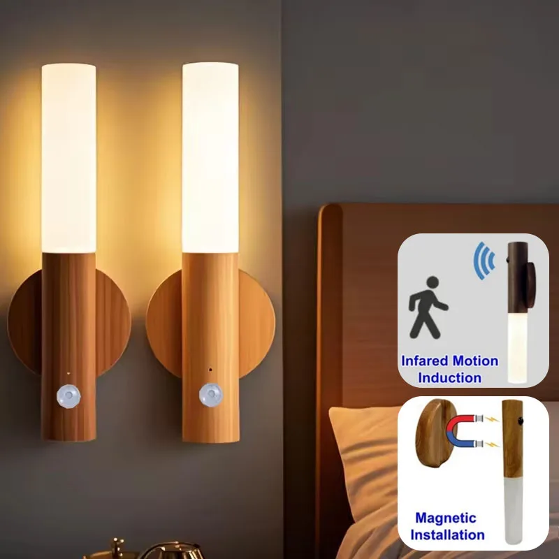 Деревянный светодиодный ночник с датчиком движения, настенный светильник, портативный фонарик, 3 цвета, перезаряжаемый для коридора, кабинета, спальни или домашнего использования
Деревянный светодиодный ночник с датчиком движения, настенный светильник, портативный фонарик, 3 цвета, перезаряжаемый для коридора, кабинета, спальни или домашнего использования