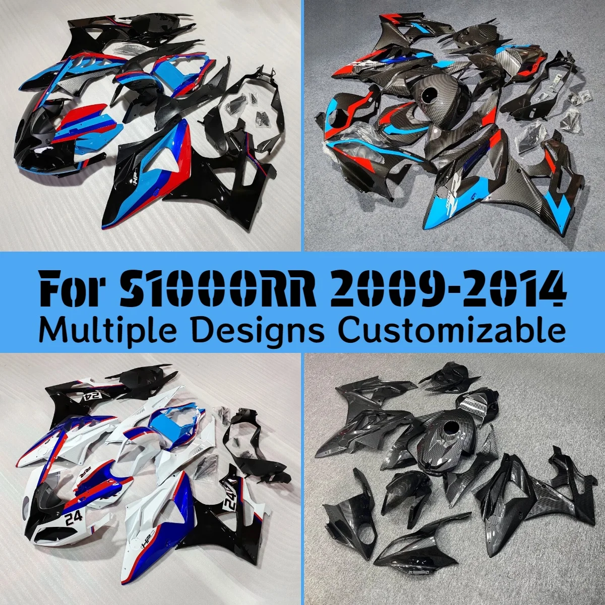 Комплект обтекателей из ABS-пластика и карбона для мотоцикла BMW S1000RR 2009-2014 (послепродажный рынок)
Комплект обтекателей из ABS-пластика и карбона для мотоцикла BMW S1000RR 2009-2014 (послепродажный рынок)