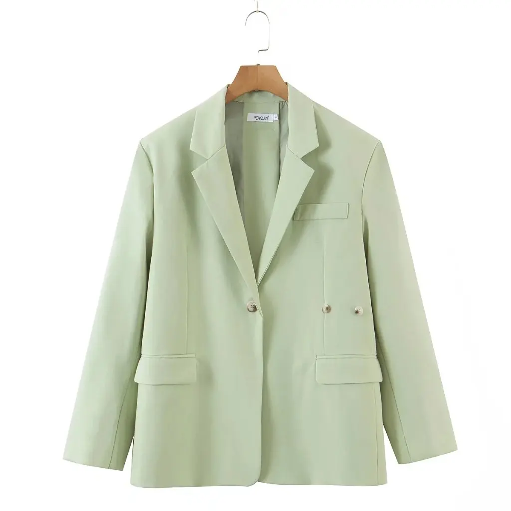 Women's Boyfriend Style Suit Jacket Grass Green Loose Slimming Back Split Trendy European American Spring Large Edition
Women's Boyfriend Style Suit Jacket Grass Green Loose Slimming Back Split Trendy European American Spring Large Edition