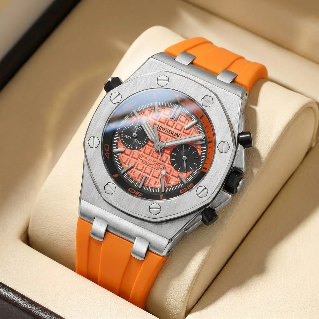 1pcs Men's Orange Silicone Band Luxury Business Quartz Watch for Party Holiday Gift
1pcs Men's Orange Silicone Band Luxury Business Quartz Watch for Party Holiday Gift