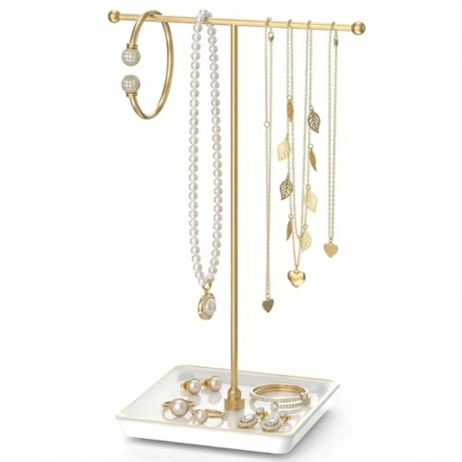 Jewelry Holder Stand with Ceramic Base: 12" Tall Necklace Organizer Rack, Tree Design Display Storage for Necklaces, Bracelets,
Jewelry Holder Stand with Ceramic Base: 12" Tall Necklace Organizer Rack, Tree Design Display Storage for Necklaces, Bracelets,