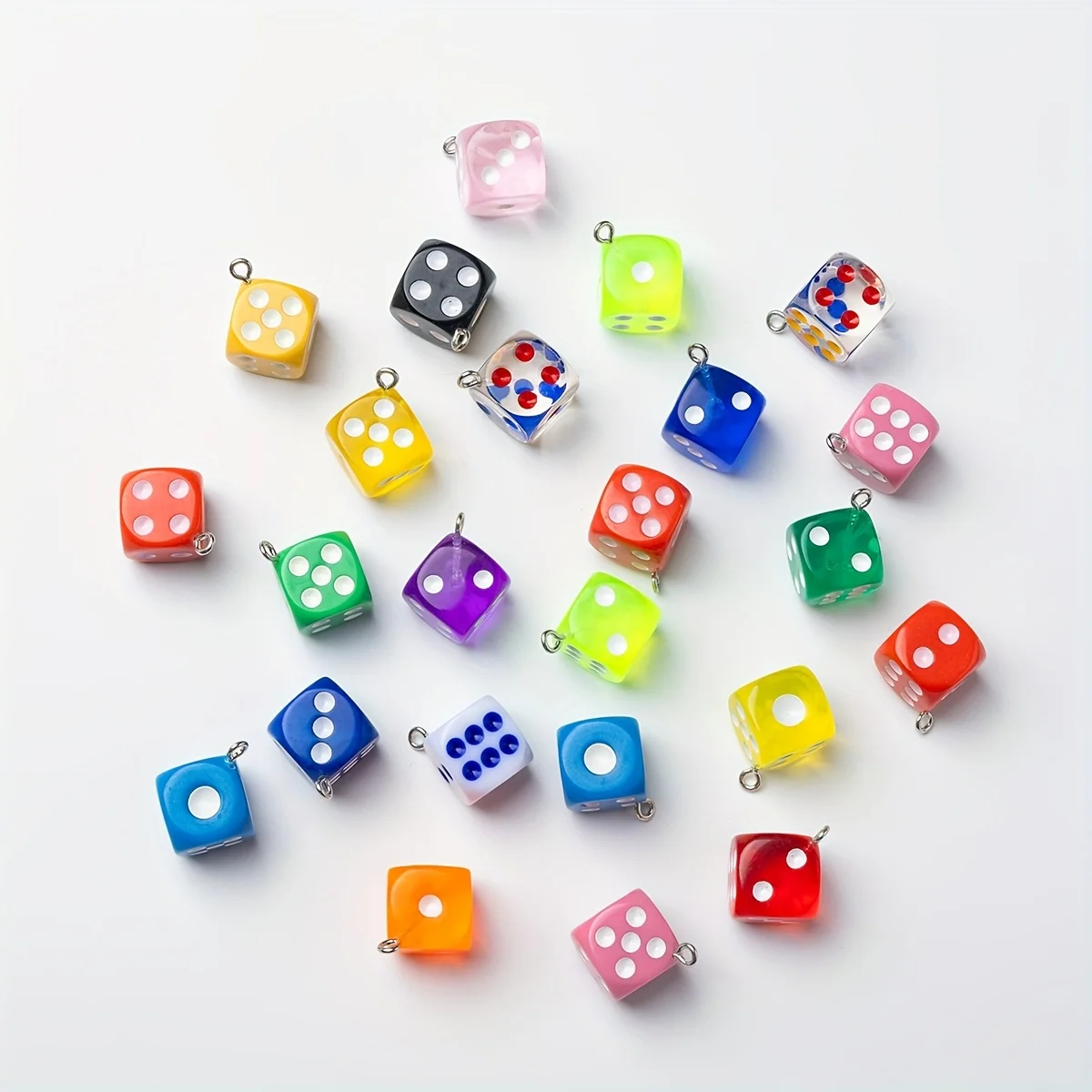10 Transparent Solid Color Dice Handmade Jewelry Pendant Earring Chain Creative Gift Earring Necklace Bracelet Keychain
10 Transparent Solid Color Dice Handmade Jewelry Pendant Earring Chain Creative Gift Earring Necklace Bracelet Keychain