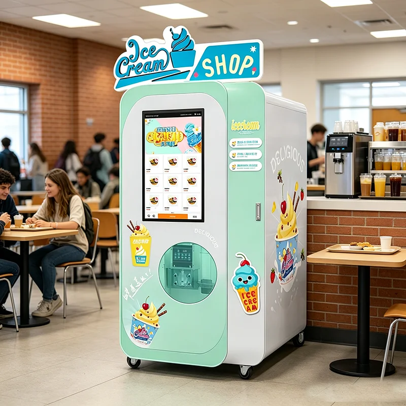 Ice Cream Vending Machine Touch Screen Cashless System Automatic Self Cleaning Frozen Dessert Vending Kiosk
Ice Cream Vending Machine Touch Screen Cashless System Automatic Self Cleaning Frozen Dessert Vending Kiosk