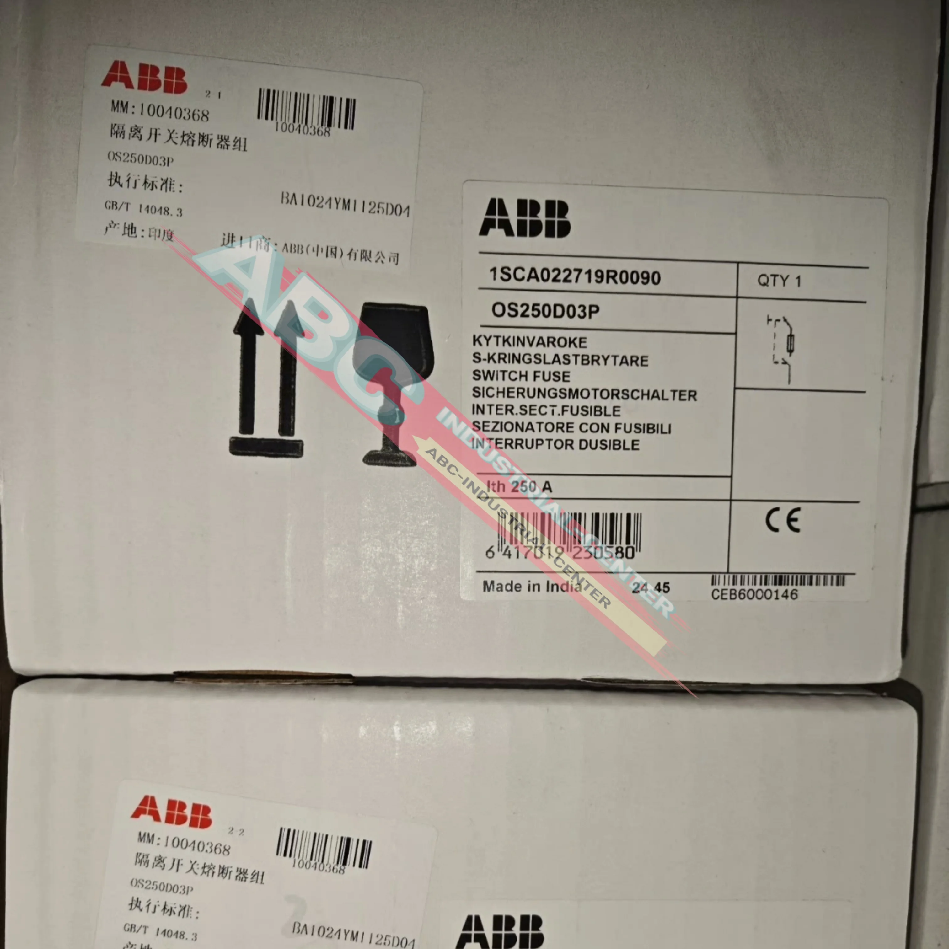 Новый OS250D03P 1SCA022719R0090 Изолирующий предохранитель в коробке
Новый OS250D03P 1SCA022719R0090 Изолирующий предохранитель в коробке