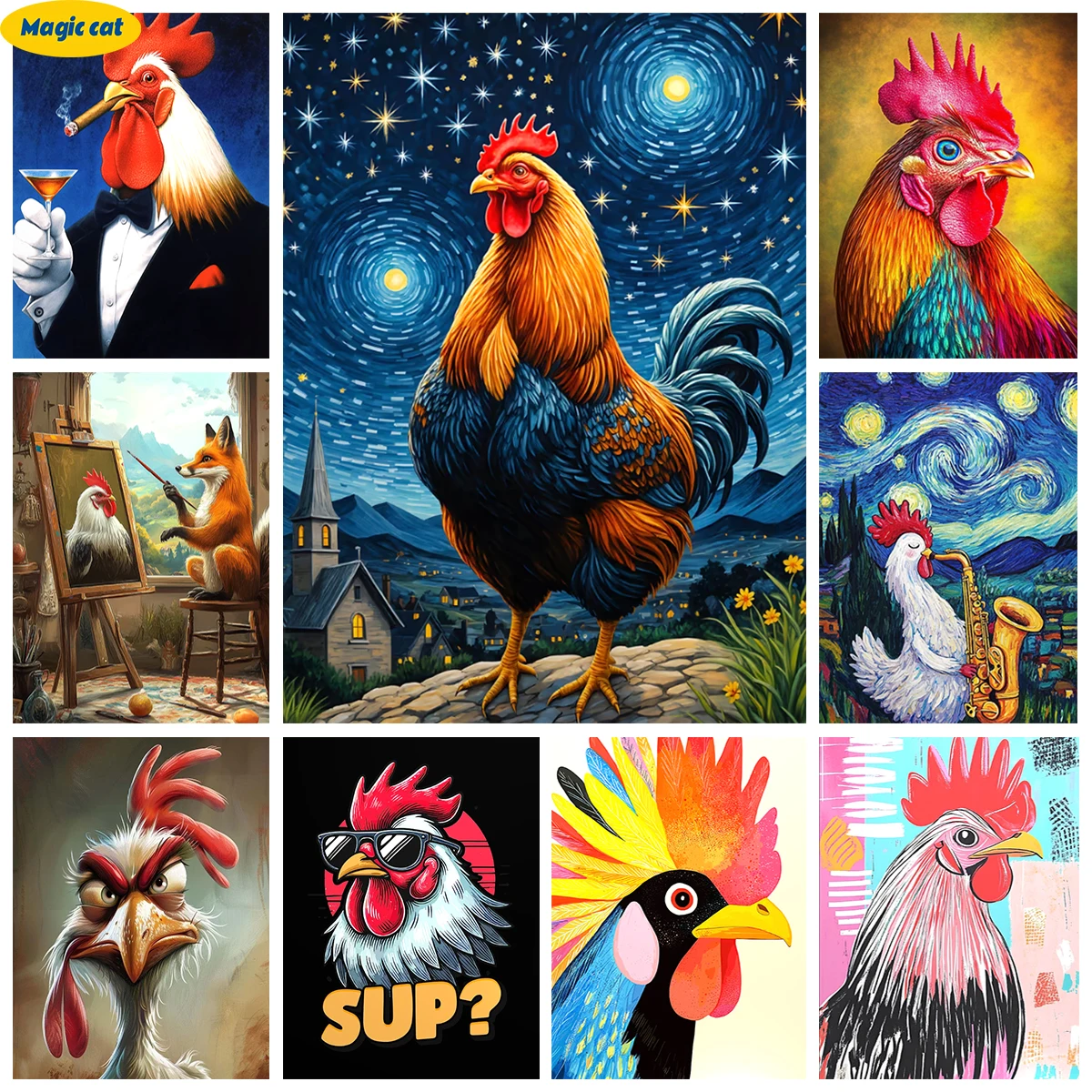 Gallic Rooster 5D DIY Diamond Painting Colored Chicken Round/Square Diamond Embroidery Kids Hand Room Home Decor
Gallic Rooster 5D DIY Diamond Painting Colored Chicken Round/Square Diamond Embroidery Kids Hand Room Home Decor