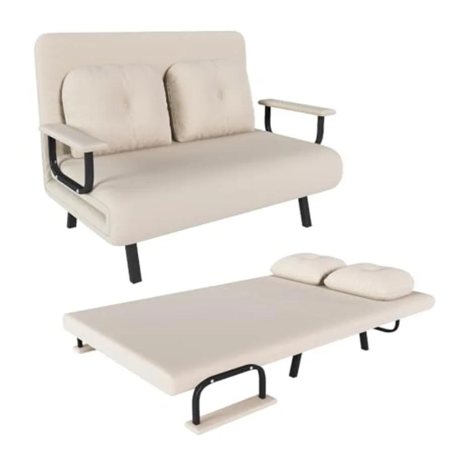 Convertible Futon Sofa Bed, Adjustable Backrest Recliner Sleeper Sofa with Dual Pillows, Folding Couch for Living Room, Apartme
Convertible Futon Sofa Bed, Adjustable Backrest Recliner Sleeper Sofa with Dual Pillows, Folding Couch for Living Room, Apartme