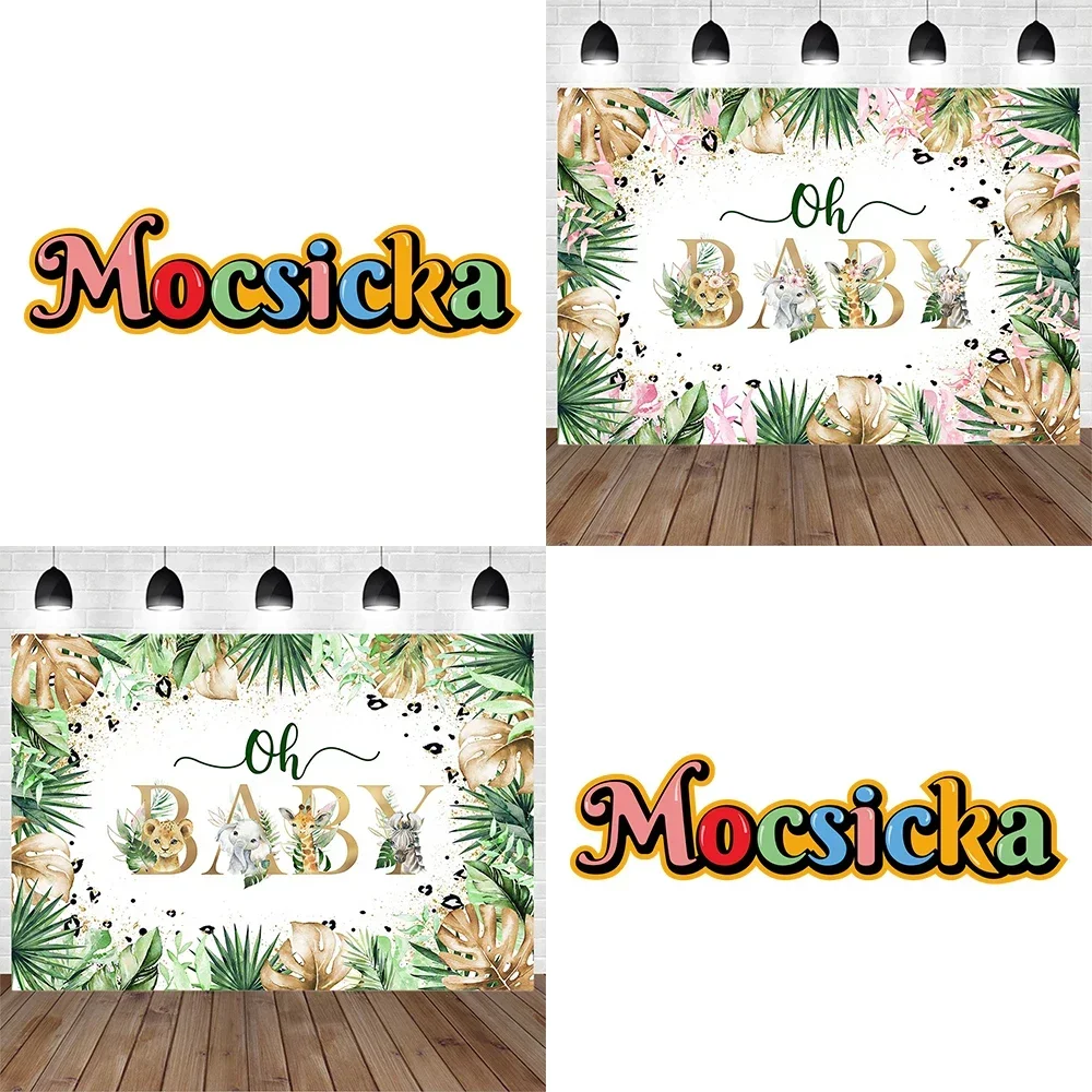 Mocsicka Tropical Jungle Oh Baby Birthday Party Photography Background Elephant Animal Backdrop Newborn Boy Girl Studio Photo
Mocsicka Tropical Jungle Oh Baby Birthday Party Photography Background Elephant Animal Backdrop Newborn Boy Girl Studio Photo