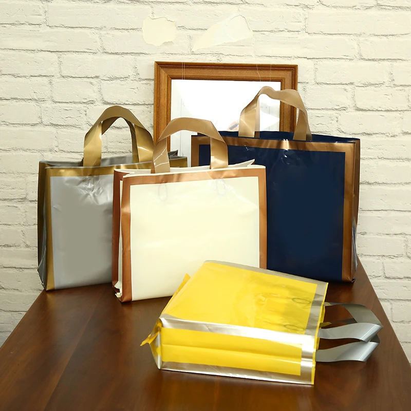 50pcs Thickened Clothing Store Tote Bags Large Plastic Bag With Handle For Gift Shopping Business Packaging Bag
50pcs Thickened Clothing Store Tote Bags Large Plastic Bag With Handle For Gift Shopping Business Packaging Bag