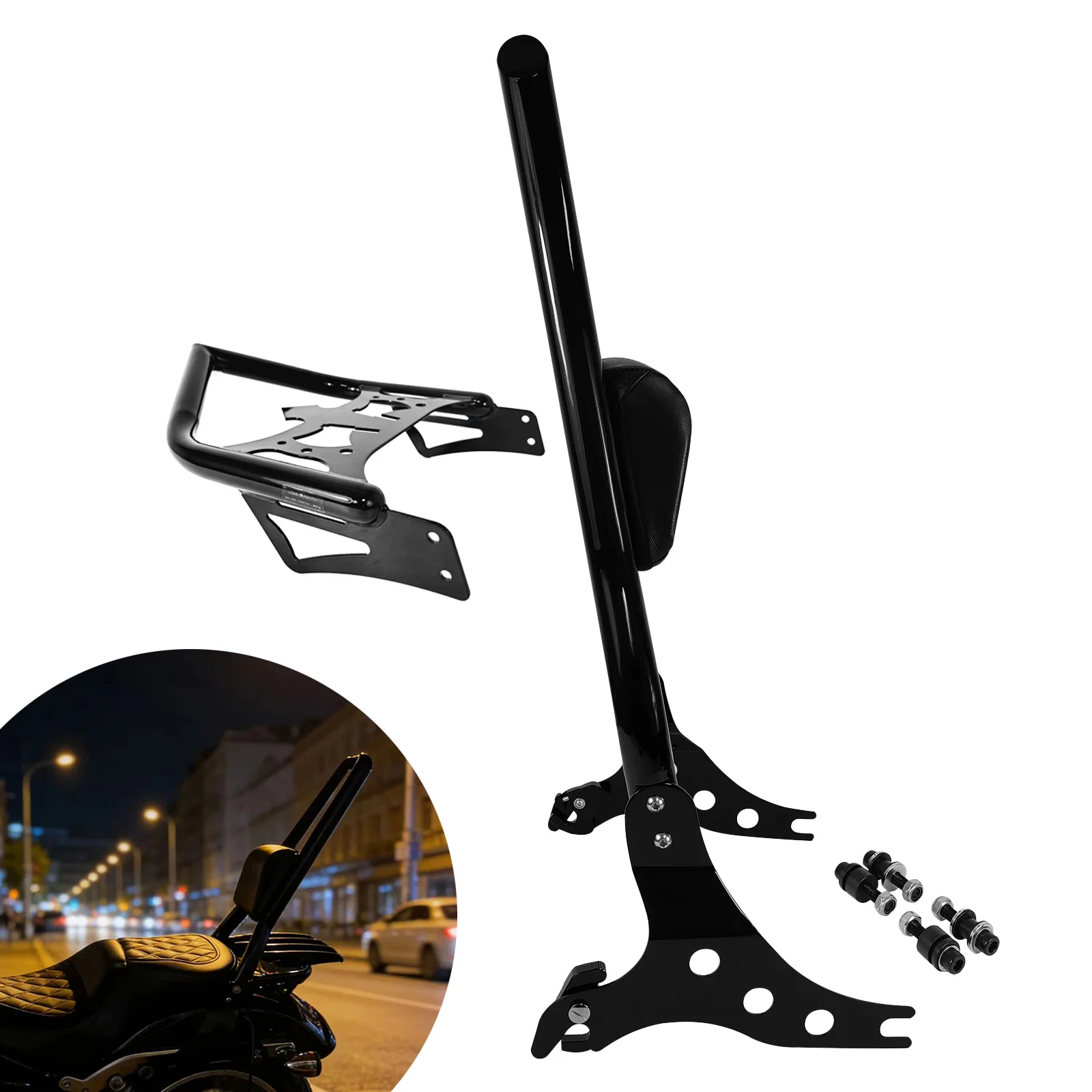 Motorcycle Accessories Passenger Backrest Sissy Bar & Luggage Rack For Harley Fat Boy FLFBS 18-25 Breakout 114 FXBR FXBRS 13-25
Motorcycle Accessories Passenger Backrest Sissy Bar & Luggage Rack For Harley Fat Boy FLFBS 18-25 Breakout 114 FXBR FXBRS 13-25