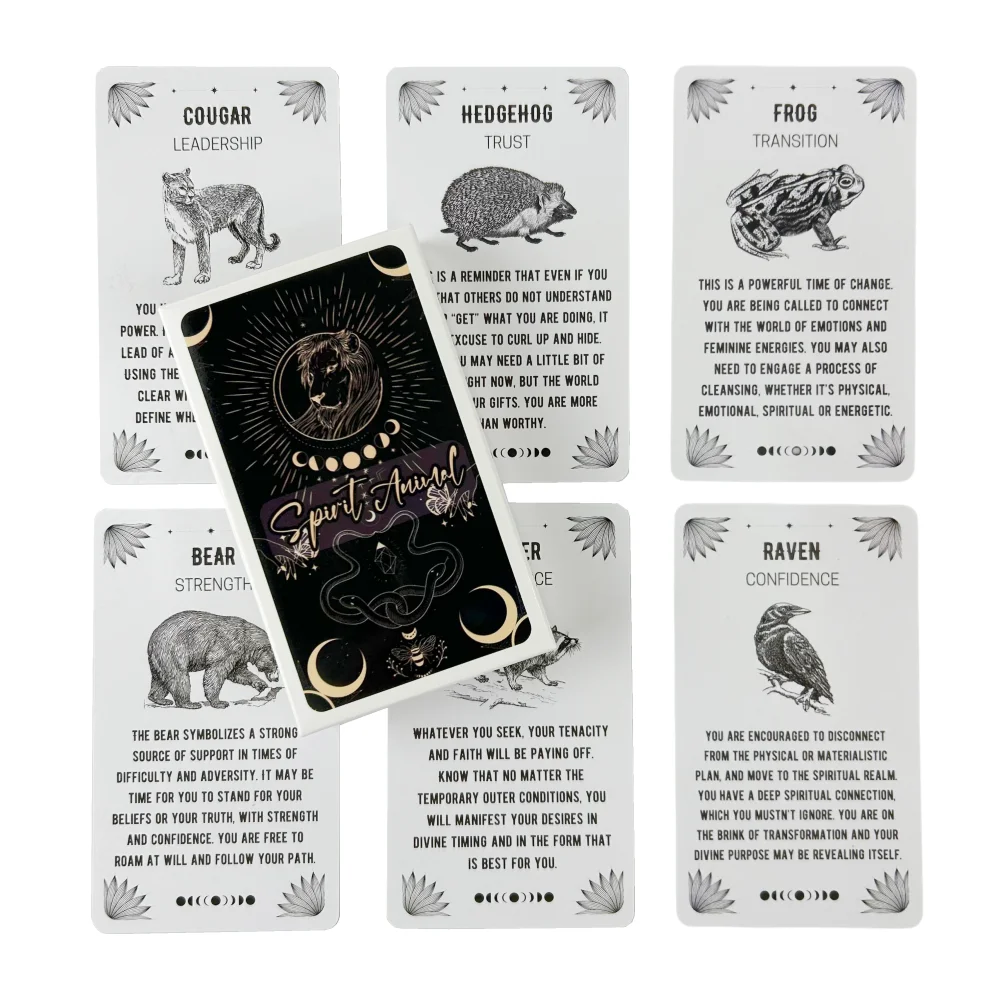 Spirit Animal Oracle Cards - 54 Cards with Meanings On Them for Beginners Oracle Great Gift for Friend or Family
Spirit Animal Oracle Cards - 54 Cards with Meanings On Them for Beginners Oracle Great Gift for Friend or Family