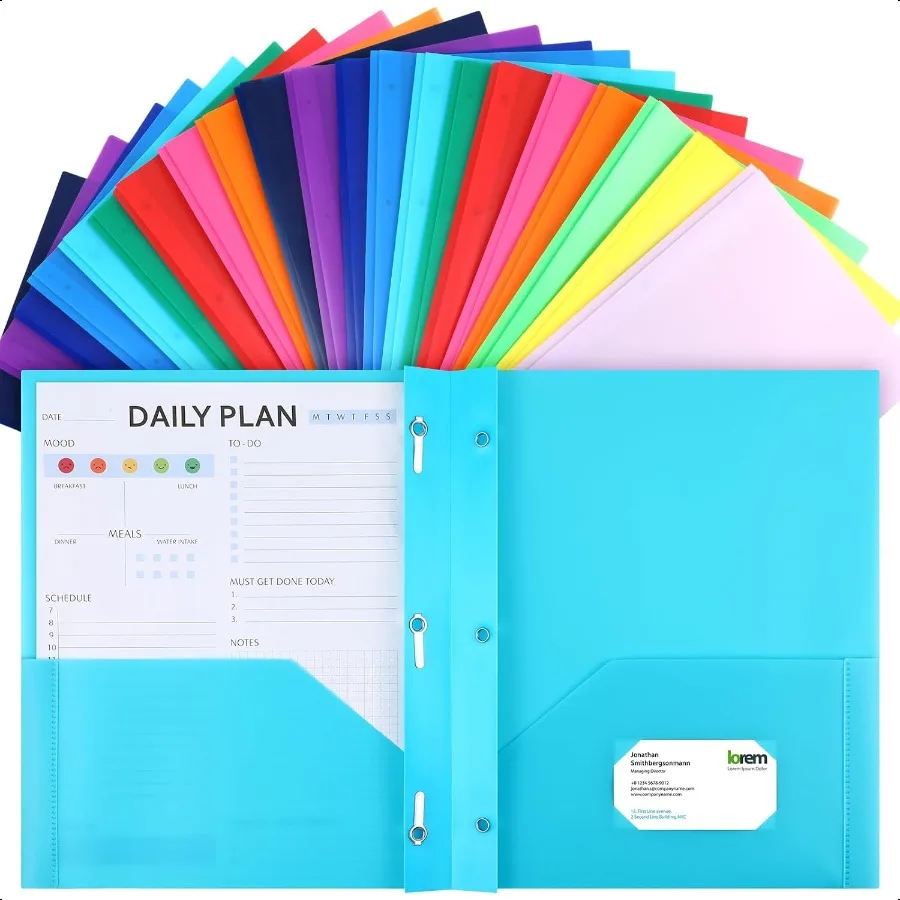 36 Pcs Plastic Pocket Folders with Prong 2 Heavy Duty Pockets Folders with 3 Prongs Letter Size Paper Folders Bulk File Plastic
36 Pcs Plastic Pocket Folders with Prong 2 Heavy Duty Pockets Folders with 3 Prongs Letter Size Paper Folders Bulk File Plastic
