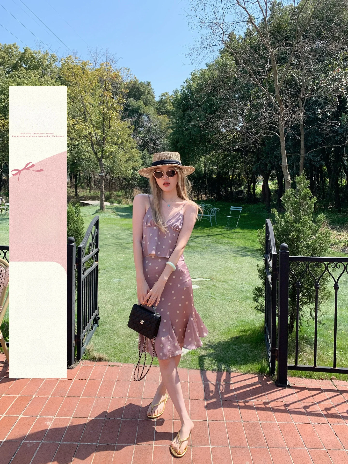 Fashionable Polka Dot Two-Piece Set Midi Summer Strap Dress Slimming Simple Design Ensemble Women's Clothing Spring Summer
Fashionable Polka Dot Two-Piece Set Midi Summer Strap Dress Slimming Simple Design Ensemble Women's Clothing Spring Summer